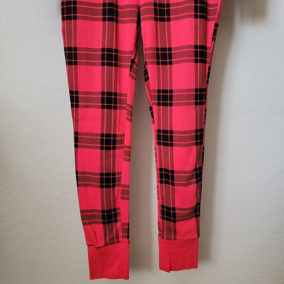 PINK Victoria's Secret One Piece Plaid Christmas Sleeper Pajama - Picture 7 of 13